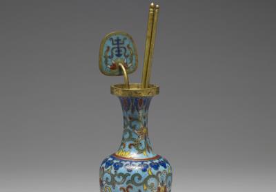 图片[2]-Copper vase in cloisonne enamels, Qing dynasty (1644-1911)-China Archive